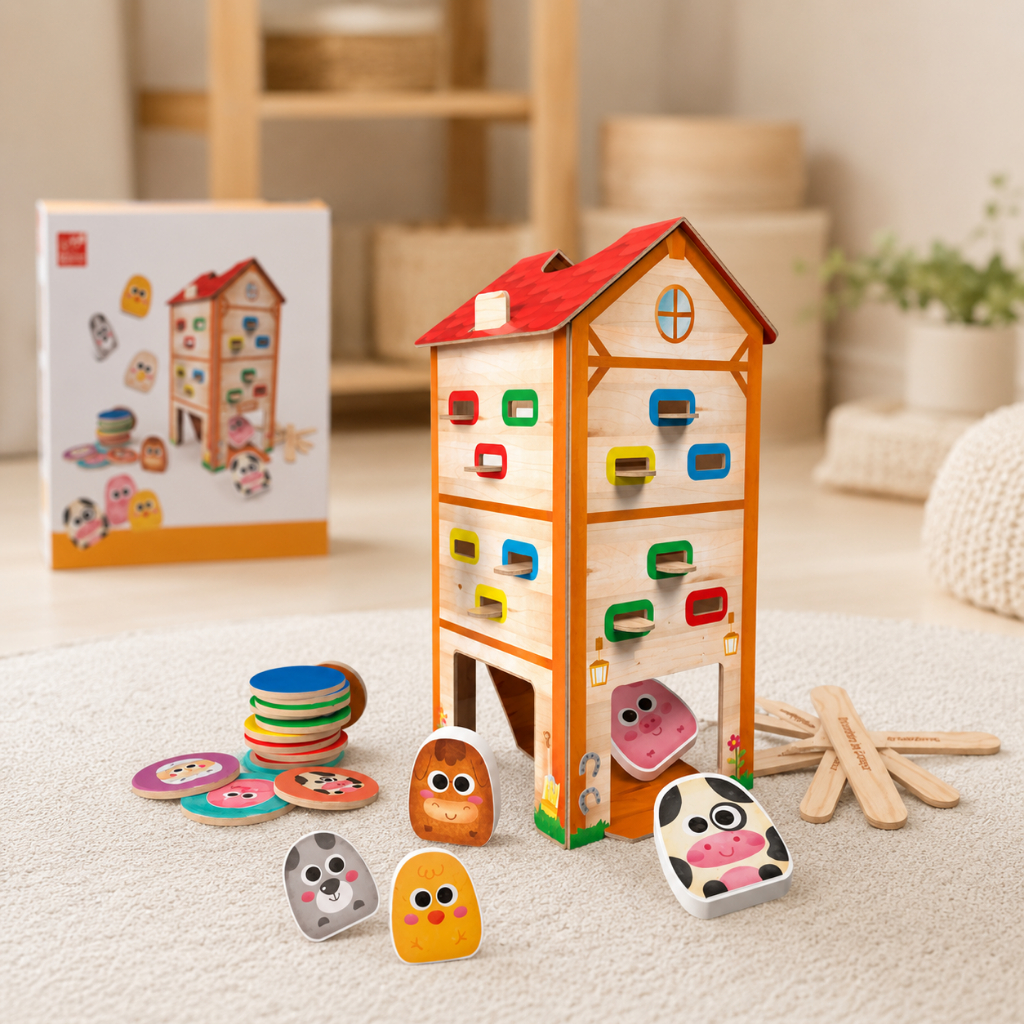 Brinquedo Infantil Jogo Cai Não Cai Temático Fazendinha