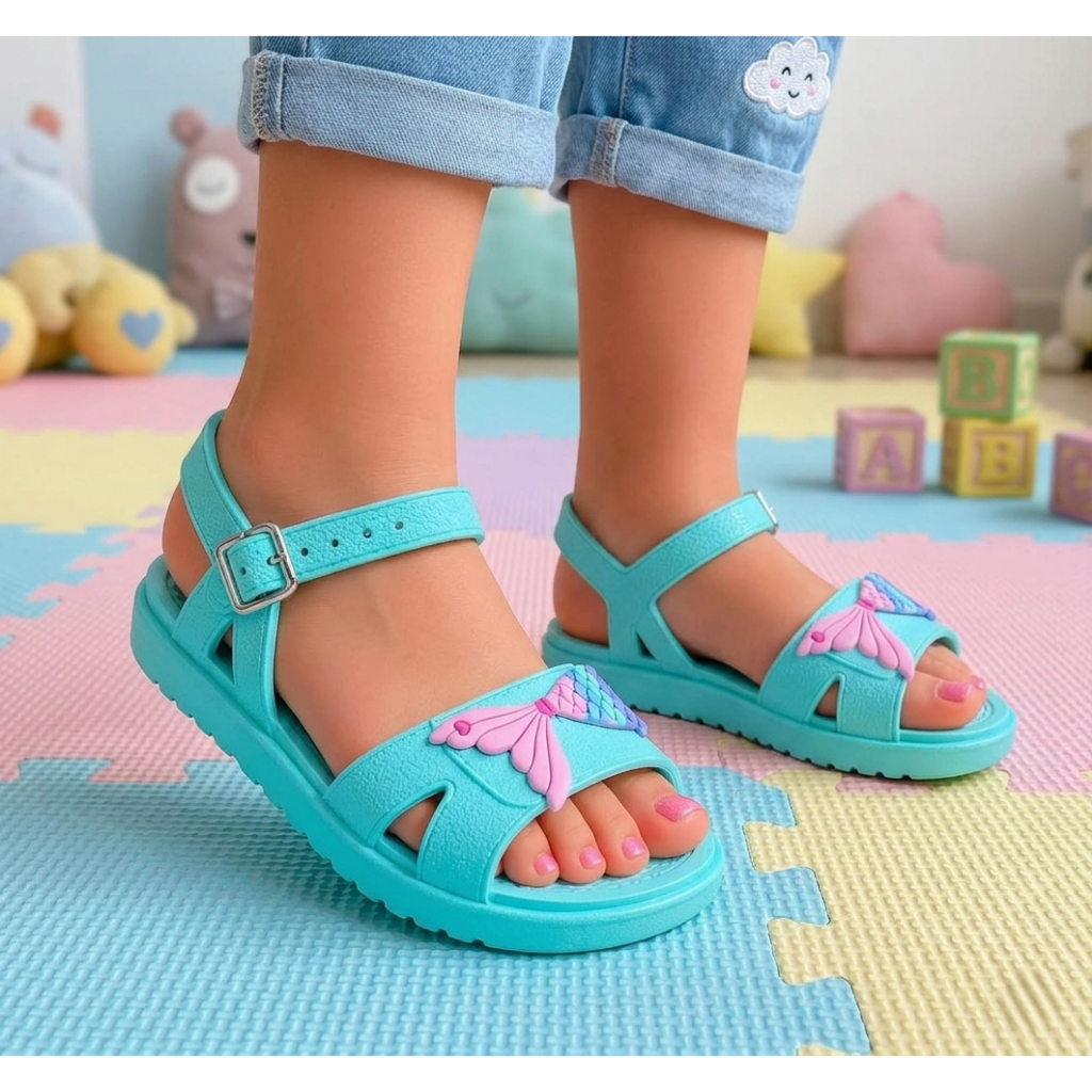 Sandália Infantil Feminina Rasteirinha Fivela Ajustável Leve e Confortável Estilo para o Dia a Dia