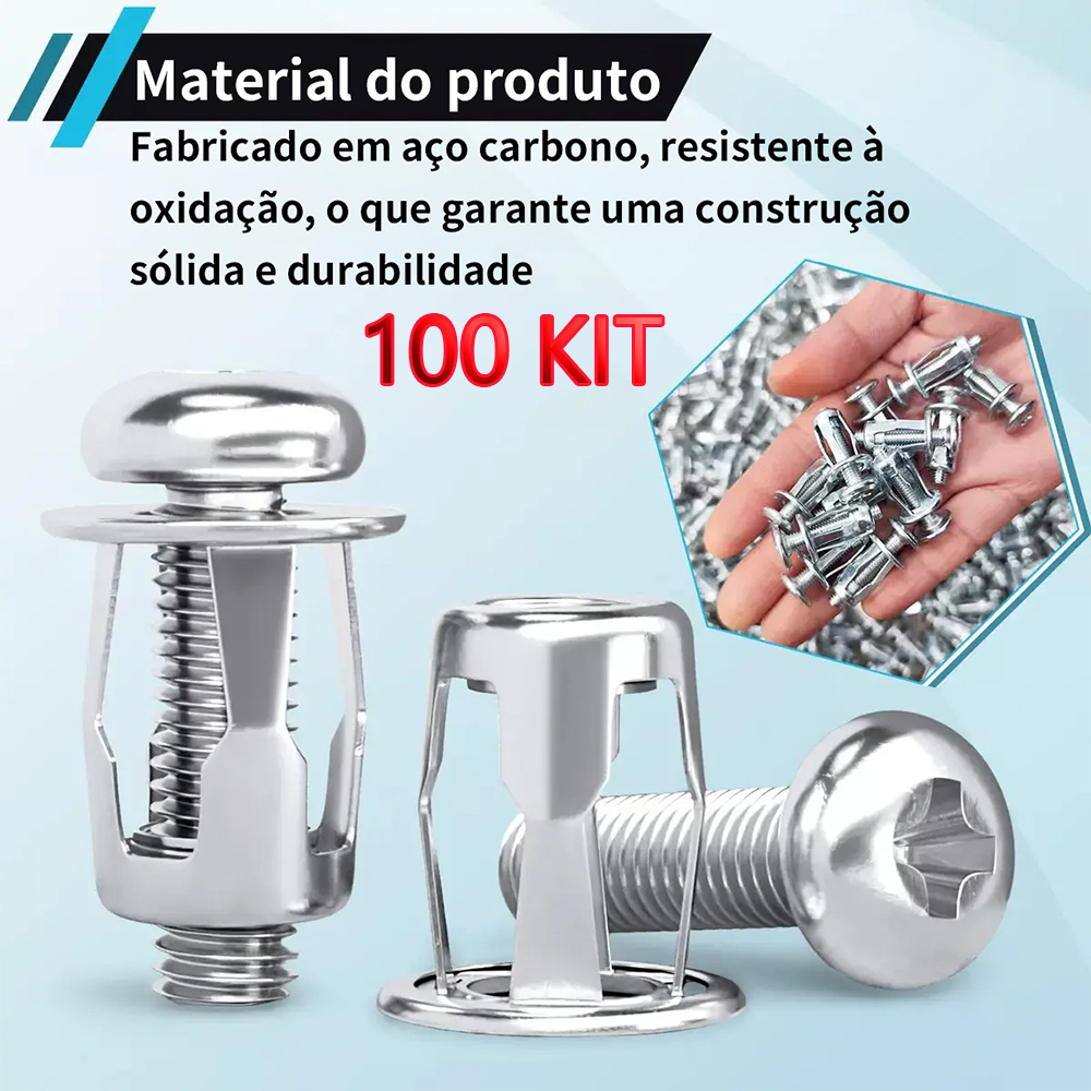 100 Pcs Parafuso De Expansão Porca De Chapa De Ferro M4x20mm M5*30mm M6*25mm M8*30 Alta Qualidade