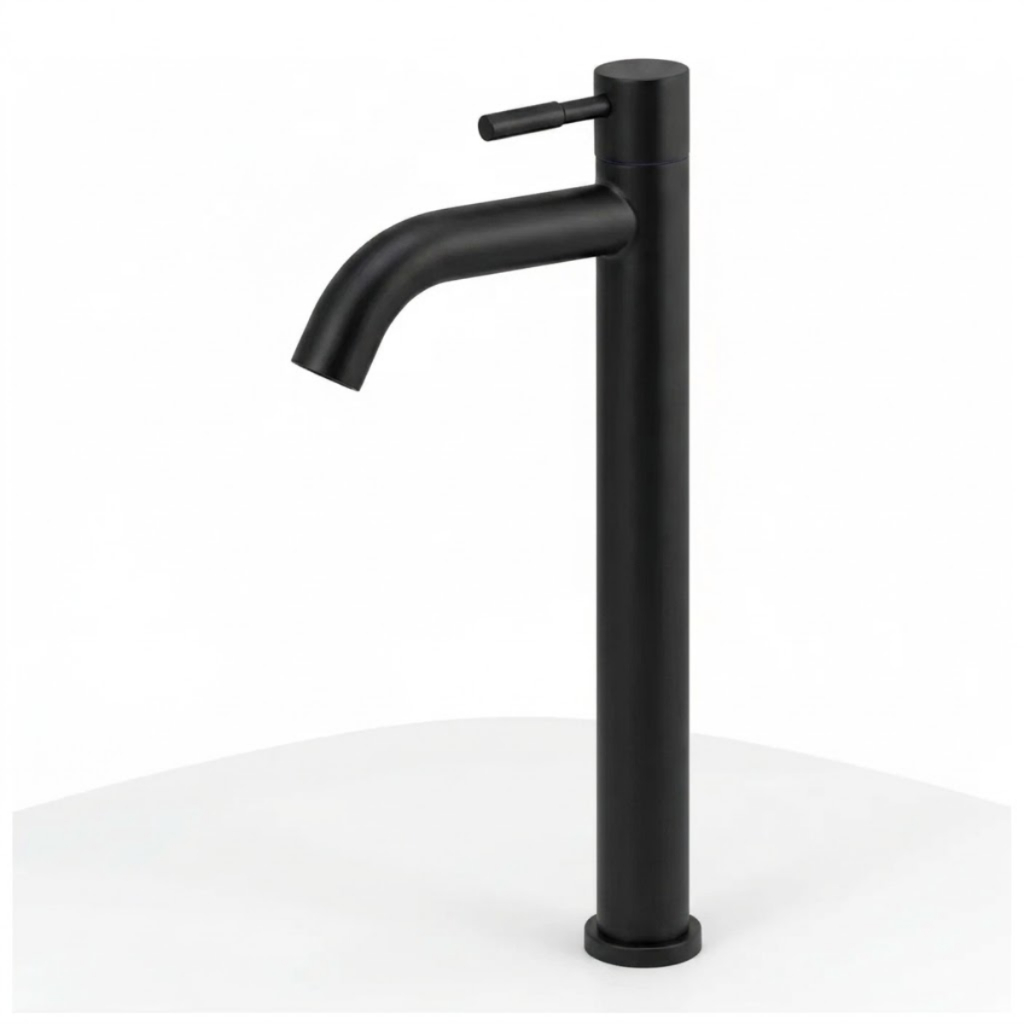Torneira Clean 30cm de Altura em Aço Inox 304 Para Cubas e Pias de Banheiro e Lavatórios Acabamento Inox Brilhante Inox