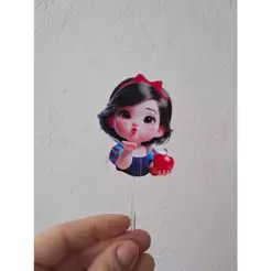 🧁 Aplique para Cupcake Personalizado Branca de Neve Mini | Topper para Docinhos Festa Infantil | Qualquer Tema