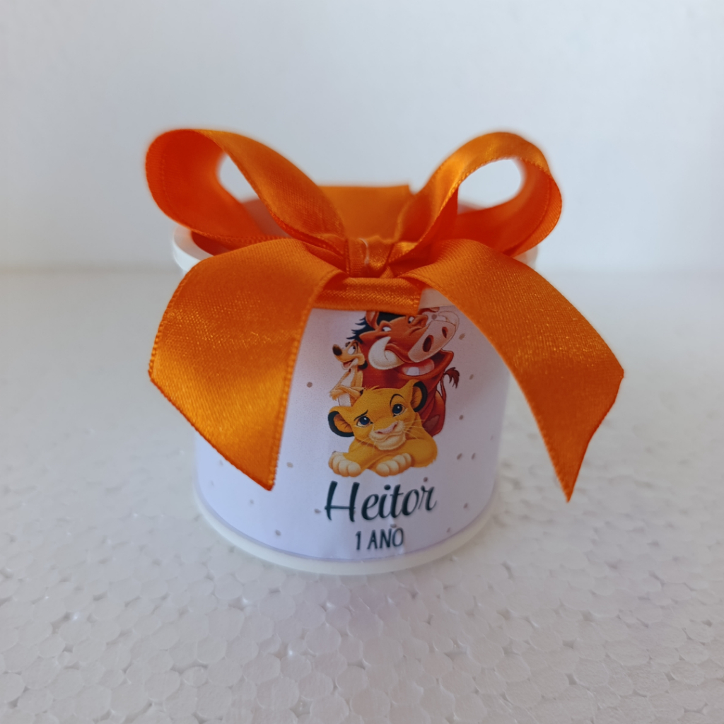 Tubolatas Personalizadas 5x6 REI LEÃO/ Lembrancinha Festa Infantil/ maternidade/ casamento/ batizado