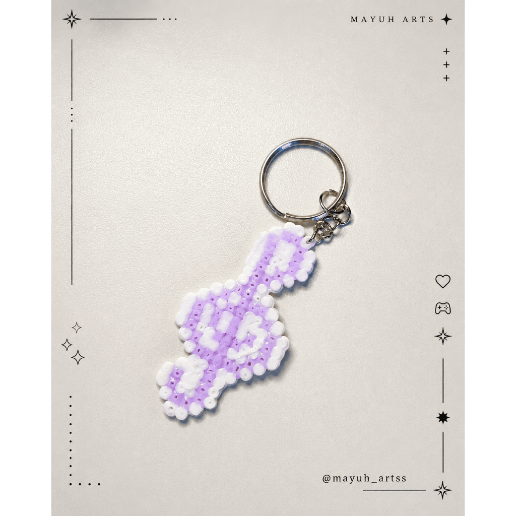 Chaveiro Clave de Sol - Música - Artista - Arte - Aesthetic (Pixel Art / Hama Beads / Artesanal) ♡