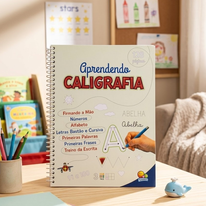 Aprendendo Caligrafia / Volume Único / Desenvolve a Coordenação Motora, Fonética e Escrita / Espiral