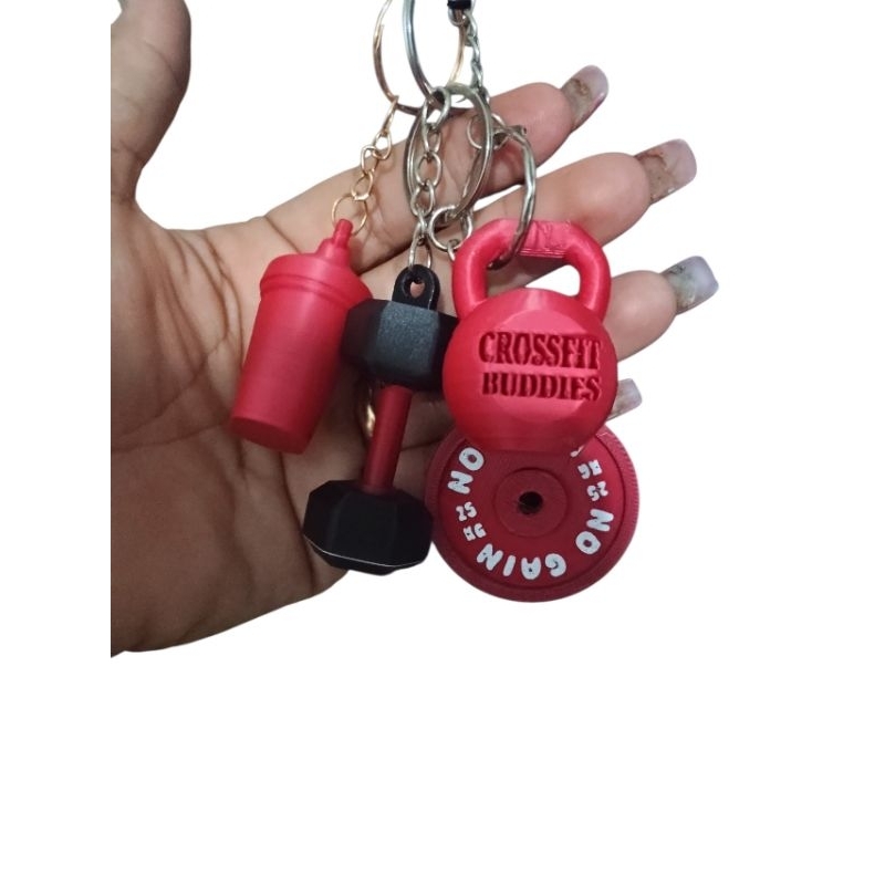 Chaveiro Academia Fitness Halter Anilha Kettlebell Garrafa Estilo Gym
