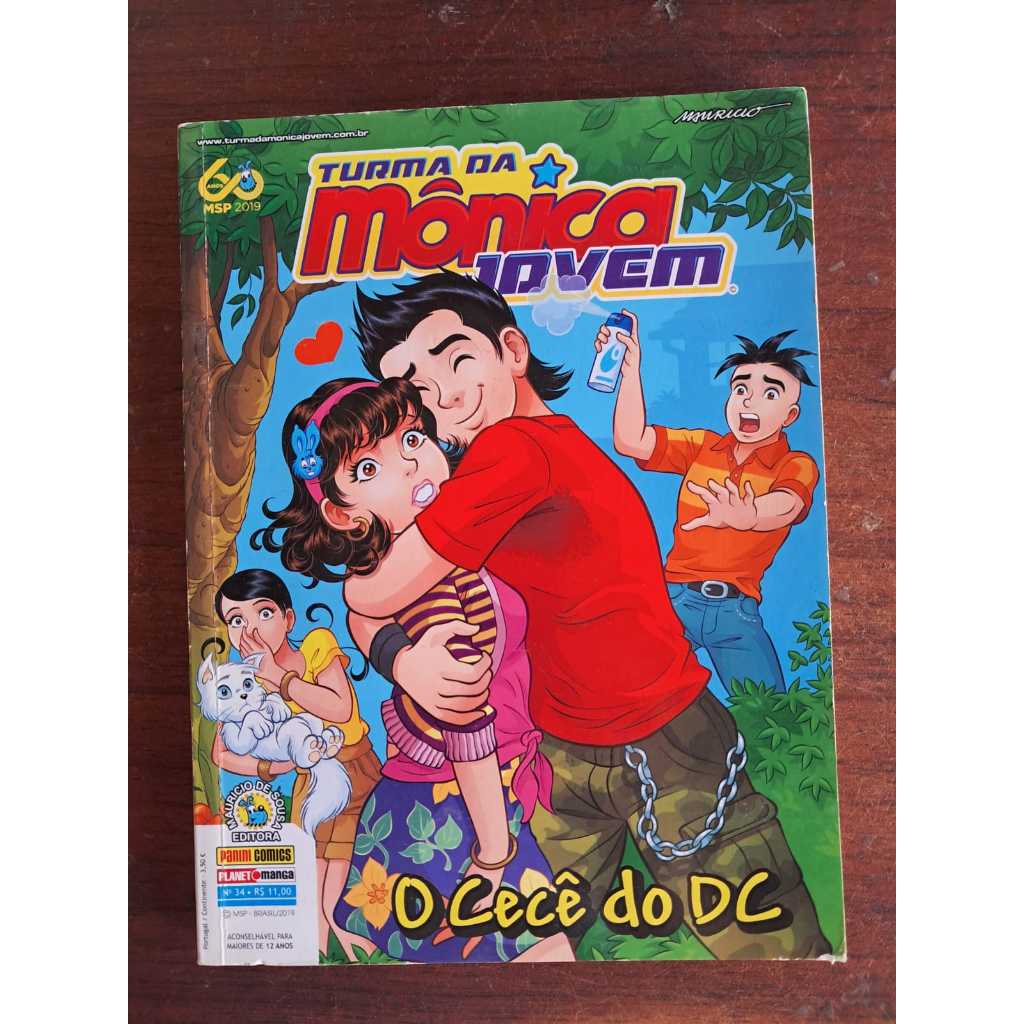REVISTA USADA ANTIGA TURMA DA MONICA JOVEM - O CECÊ DO DC   volume numeero 34 autor  Mauricio de Sousa,