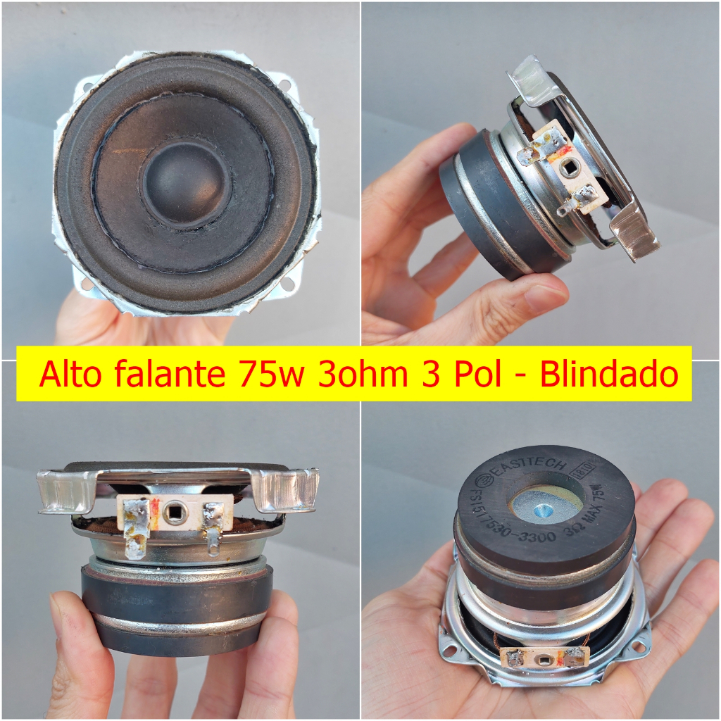 Alto Falante Philips 75w 3ohm Original 3 Polegadas Home Theater Caixas de Som Mini Paredão