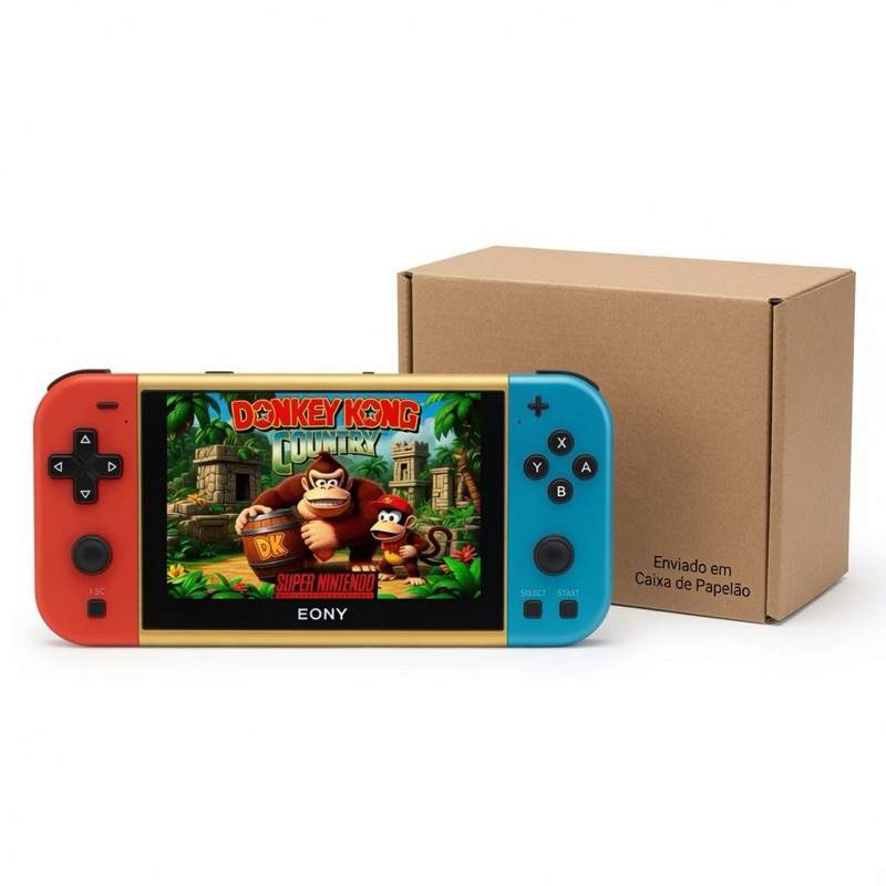 Videogame Portátil X15 Tela 5.8” Retrô + Jogos Clássicos Super Nintendo Atari Neo Geo Arcade