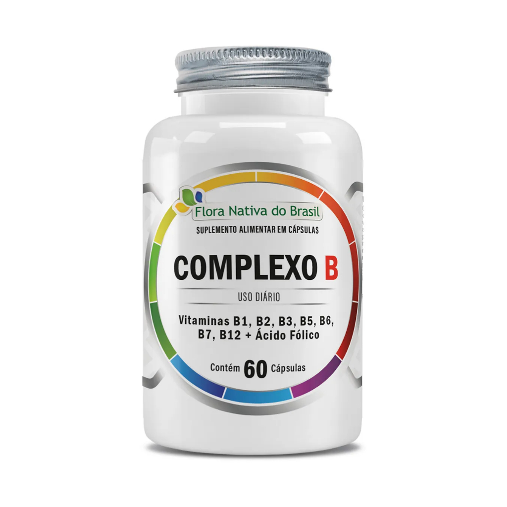 B Complex Vitaminas do Complexo B 60 Cápsulas Flora Nativa