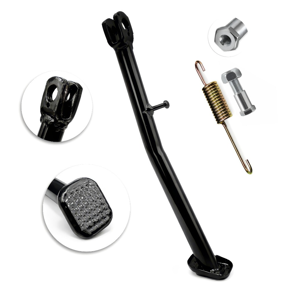 Cavalete Lateral XRE 300 2009 a 2022 Preto completo com Parafuso e Mola