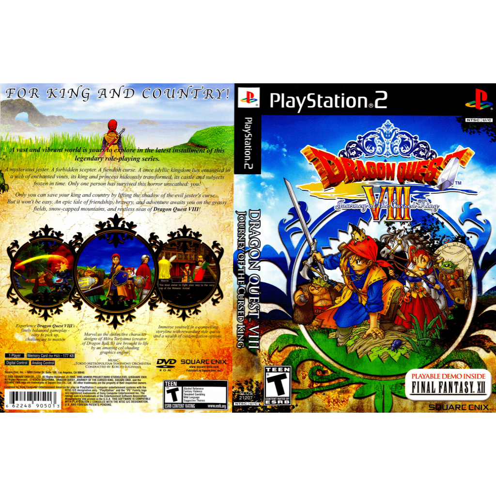 Dragon Quest VIII - Journey of the Cursed King - Jogo para PS2 em DVD
