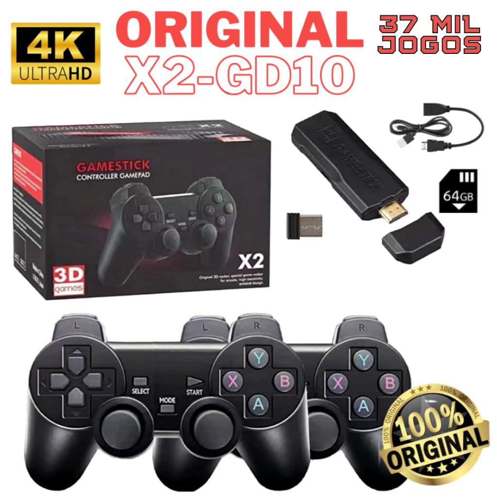 Game stick GD10 video game retrô 2026 64GB +30 MIL JOGOS PSP, PS1, N64, Super Nintendo e DreamCast