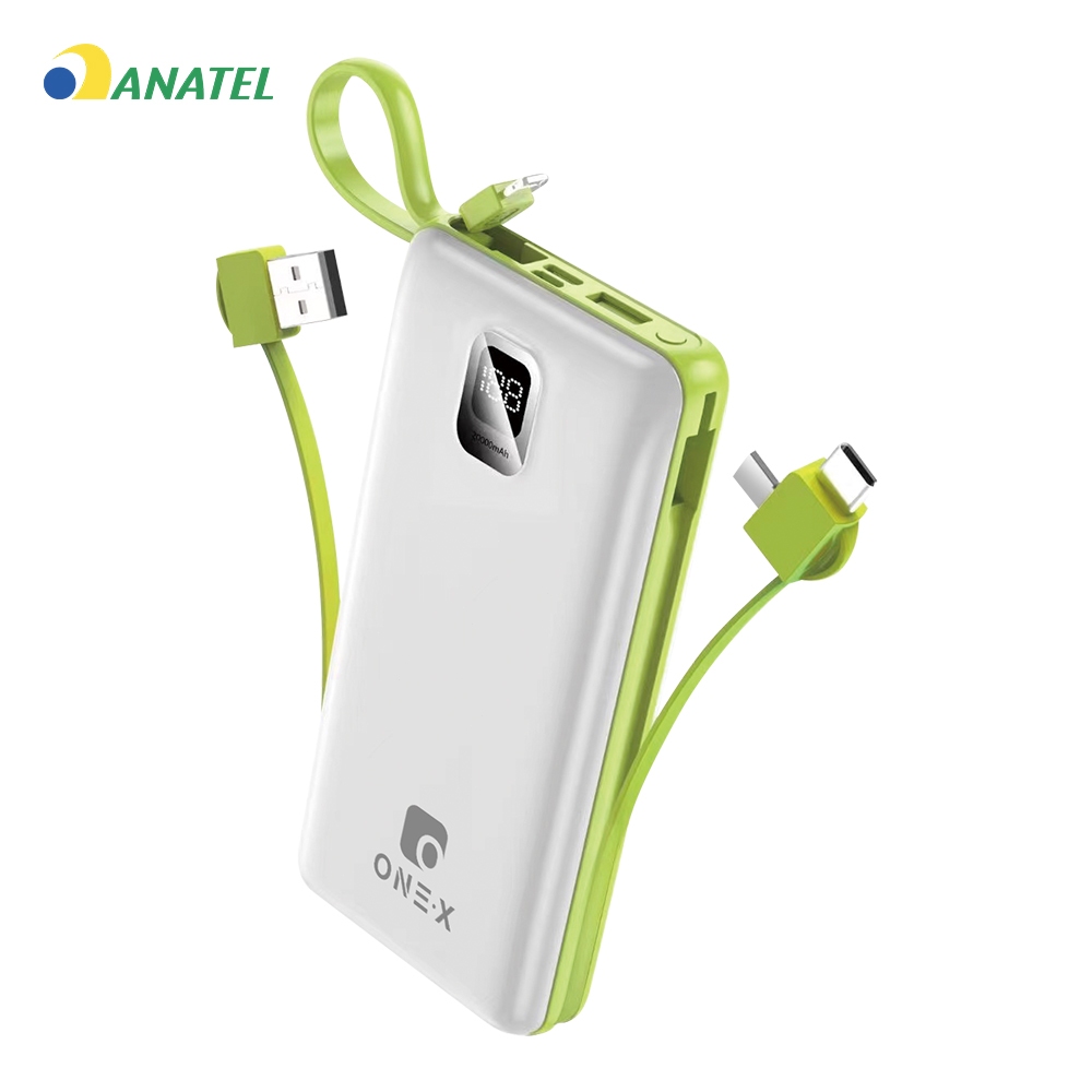Power Bank 20000mAh Portátil Display Digital Carregamento Rápido 4 Saídas Universal com Led Bateria iPhone Android e V8