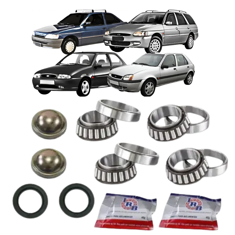Par Kit Rolamento Roda Traseira Fiesta Ka Logus Escort Zetec