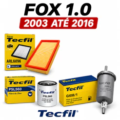 Kit Filtros Fox 1.0 8v 2003 a 2016 Ar Oleo Combustivel
