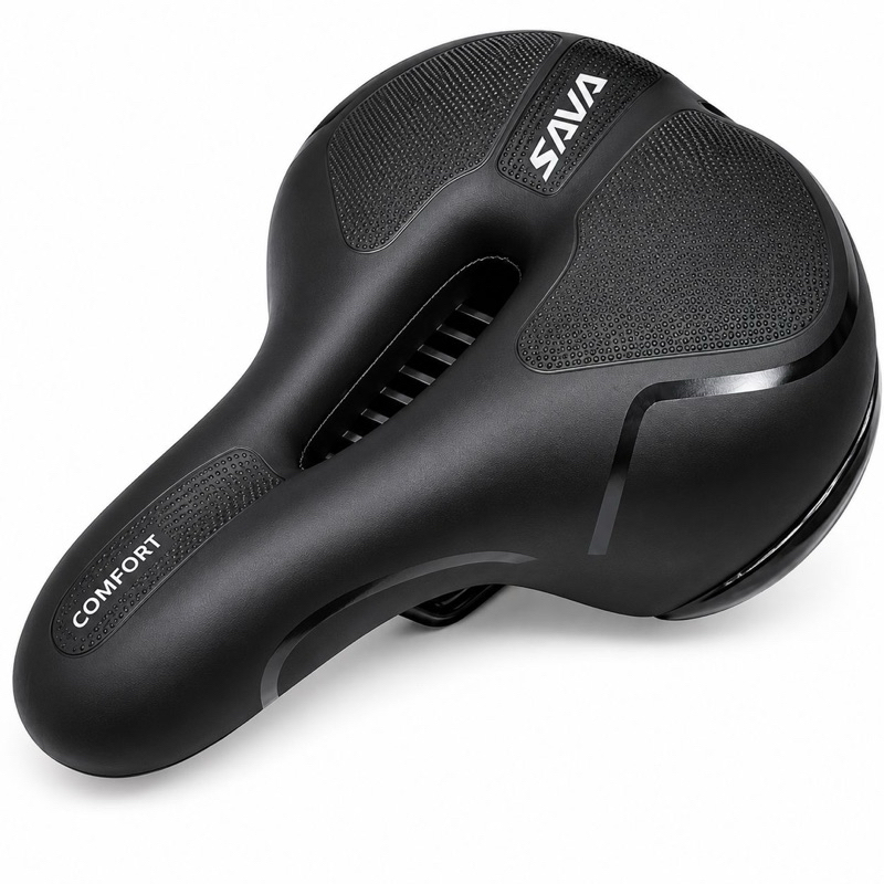 Banco Selim Largo Confort Gel Tech Saba Com Molas Macio Confortável Bike Bicicleta Urban MTB Spinning