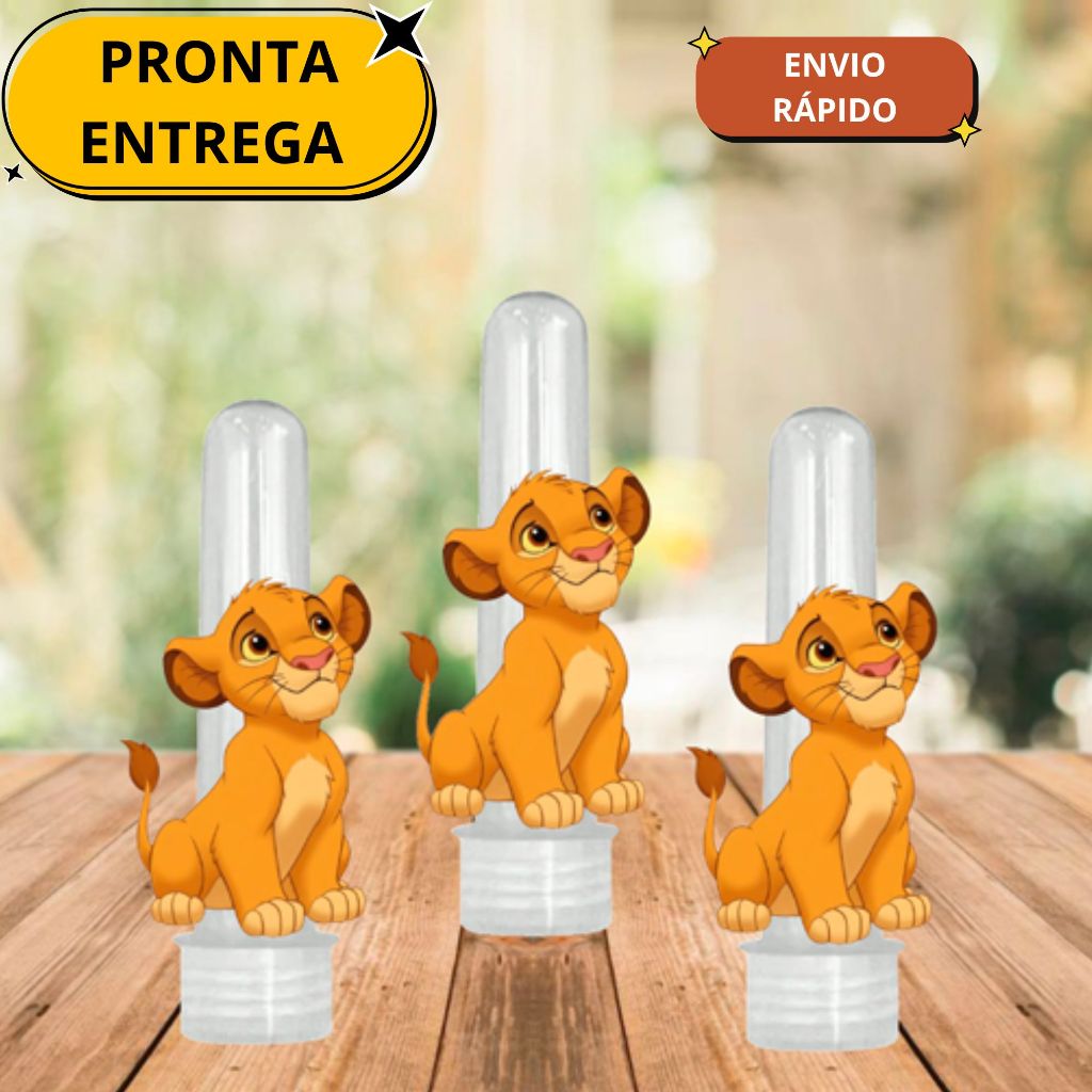 Aplique Tag para Tubete 13 cm SIMBA | aniversario | festa SIMBA REI LEÃO | tubete