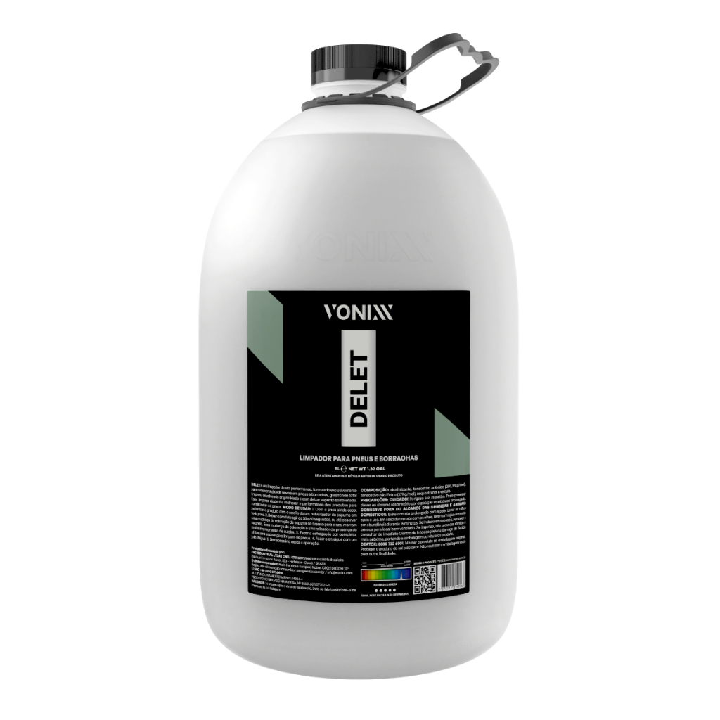 Delet Vonixx Limpador Para Pneus E Borrachas 5l Incolor