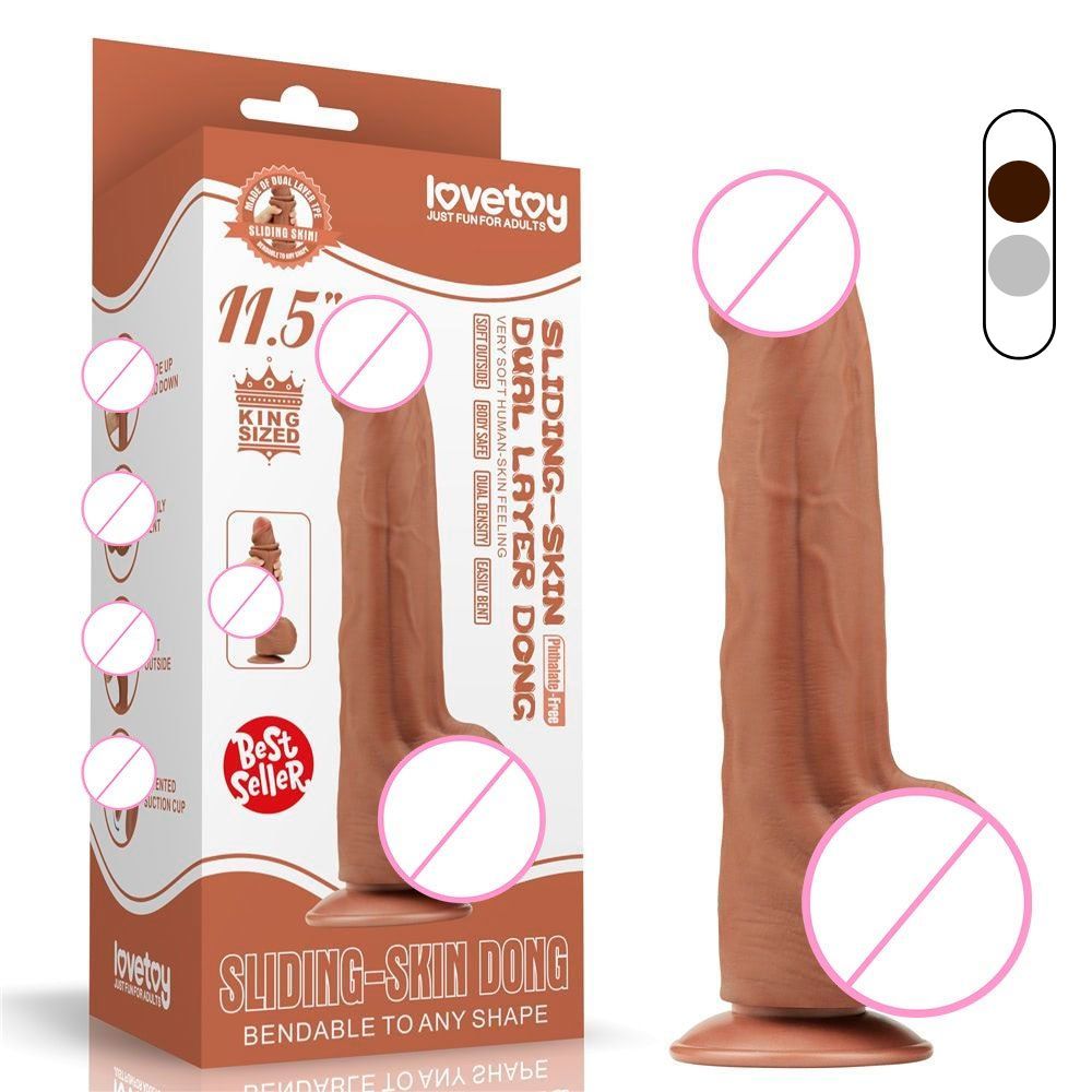 Pênis Realístico Dupla Camada 29 cm - Lovetoy King Sliding Skin