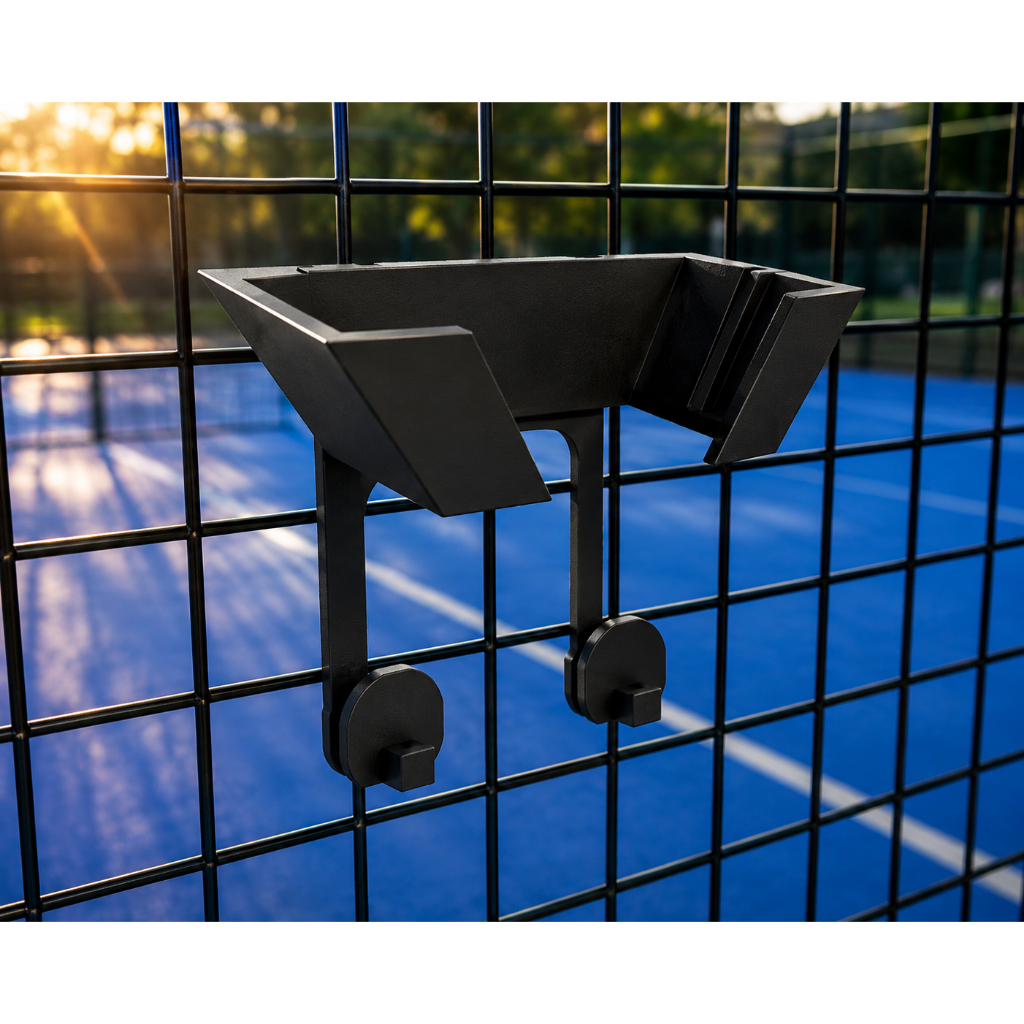 Suporte Premium para Padel com Porta Celular e Ganchos