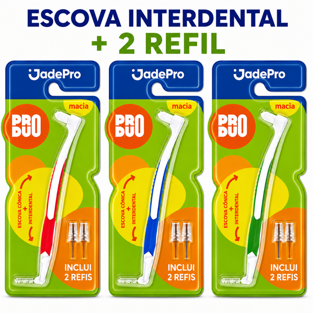 ESCOVA INTERDENTAL + 2 REFIL JADEPRO