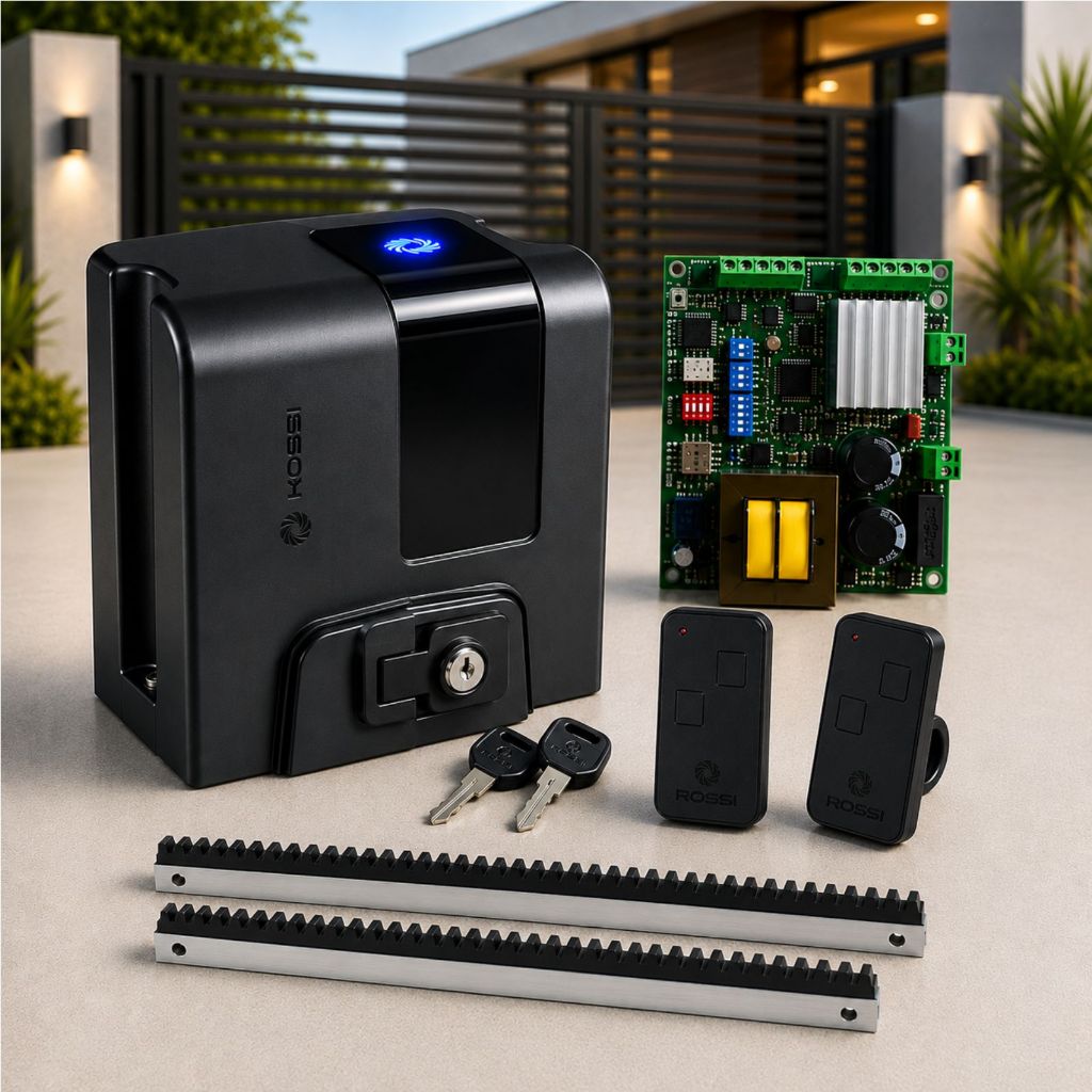 Kit Motor de Portão Dz Atto Nitro Completo Abertura Rápida de 3seg Bivolt Para Portões de até 450kg