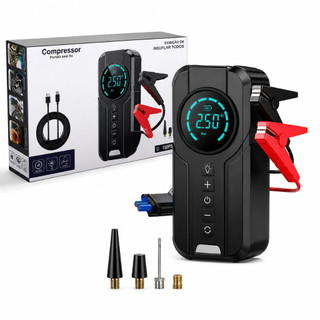 Portátil Air Compressor 12v Power Bank Jump Starter Dispositivo De Partida Pneu Inflator …
