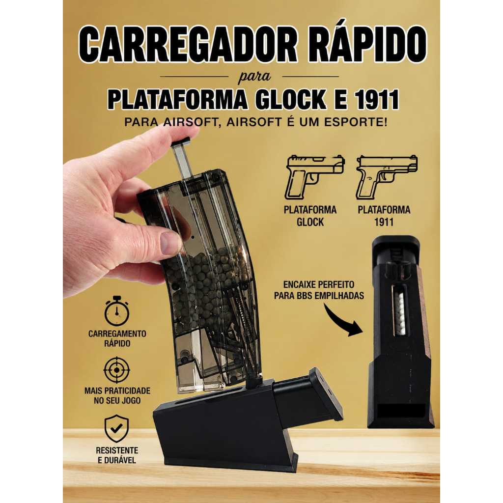 Carregador rapido gbb glock/1911/hicapa