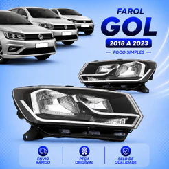 Farol Gol 2018 A 2023 Duplo Friso Cromado