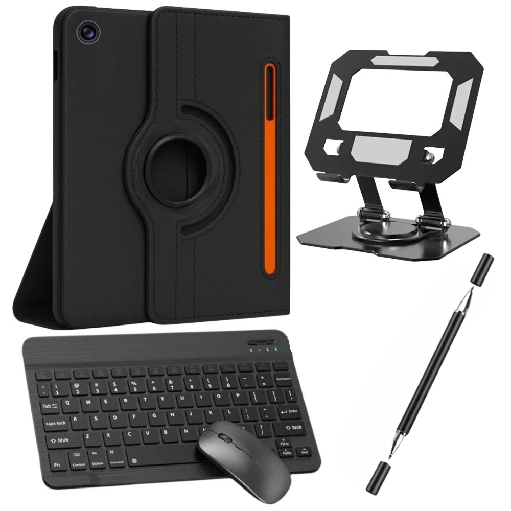 Kit Premium P/ Galaxy Tab A9+ 11 Teclado + Mouse + Suporte