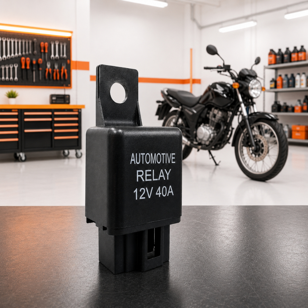 Imagem Rele 4 Pinos Horizontal 40a 12v Para Motos