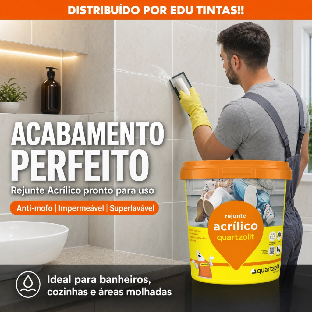 Rejunte Acrílico Pronto Base D'água Rejunte quartzolit 1kg
