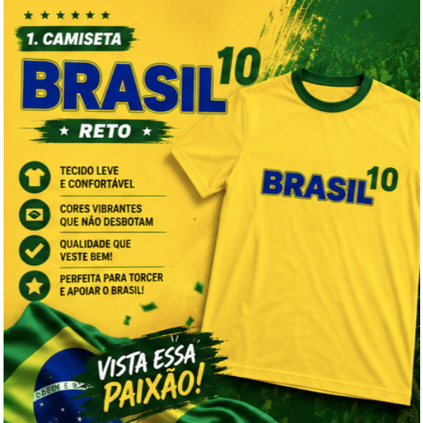 Camisetas Brasil Torcida Seleção Brasileira Diversos Modelos