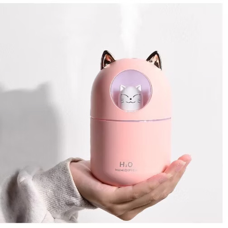 Mini Umidificador de ar pra ambiente tipo Gato Gatinho ultrassonico USB
