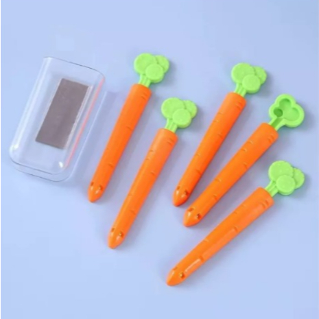 Kit 6 Prendedor Fecha Veda Embalagem Clipe Cozinha Cenoura Cenoura