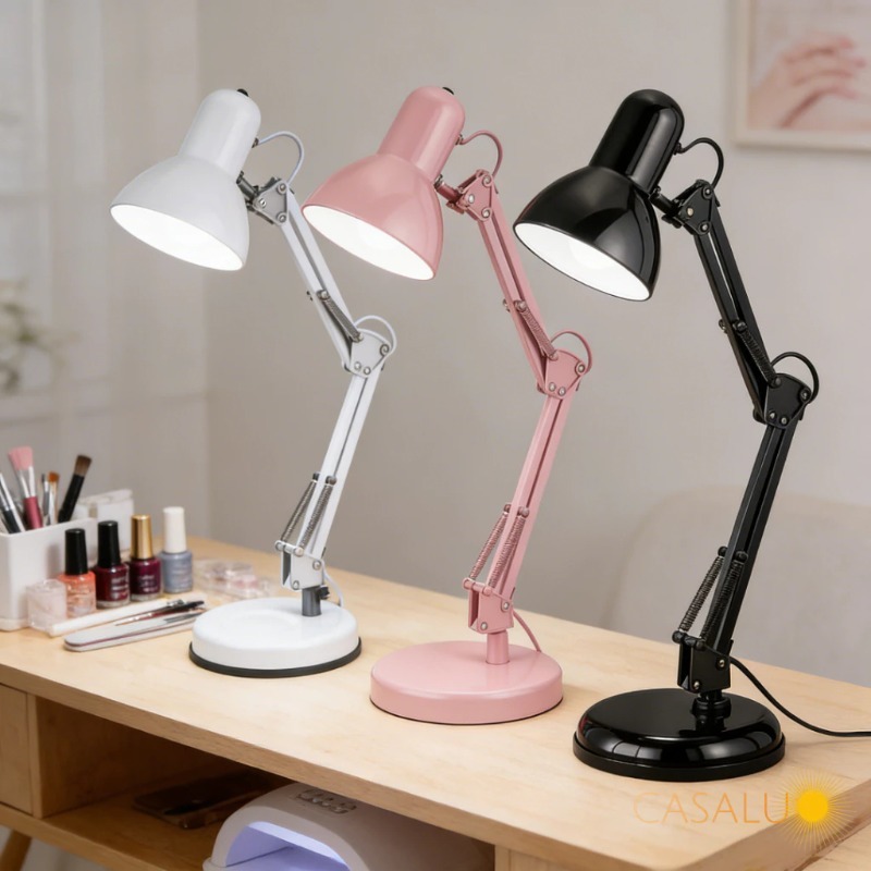 Luminária de Mesa Abajur Estilo Pixar Grande 60cm Articulada Regulável Para Manicure Estudo Leitura