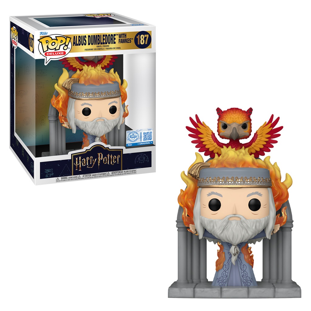 FUNKO POP DELUXE HARRY POTTER EXCLUSIVE - ALBUS DUMBLEDORE WITH FAWKES 187 NOVO ORIGINAL