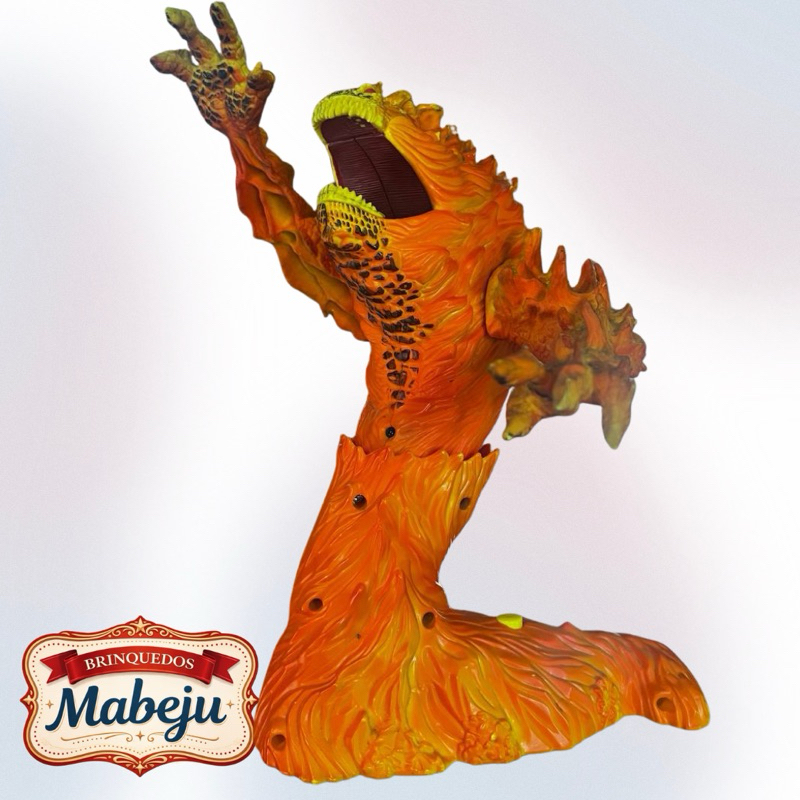 Boneco Max steel elementor de lava funcionando e com discos