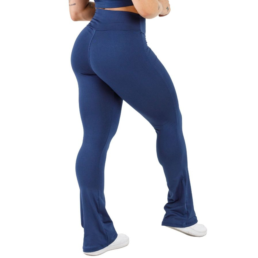 Calça Flare Fitness Feminina Premium Modela o Corpo Conforto Máximo Cintura Alta