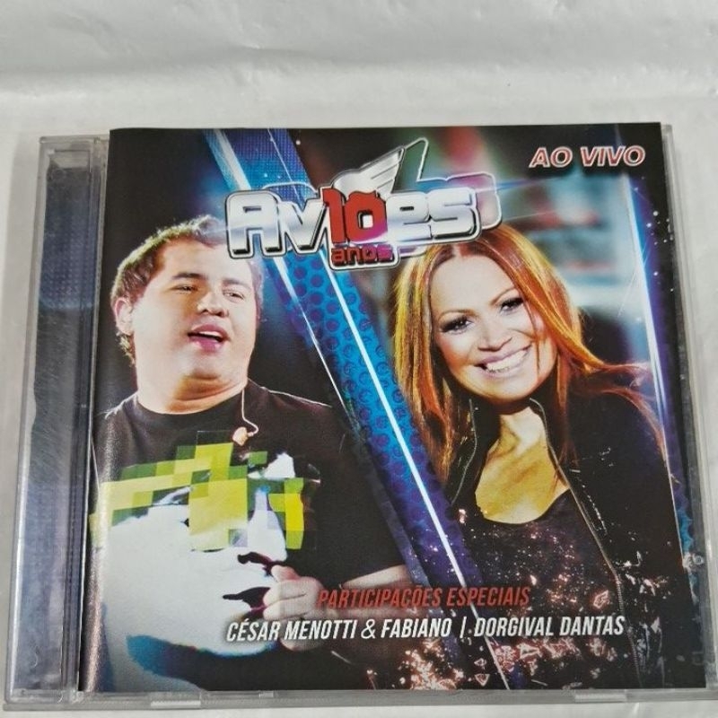 CD- AVIÕES DO FORRÓ = FESTA NA PISCINA 10 ANOS DE AVIÕES ( USADO) LEIA A DESCRIÇÃO