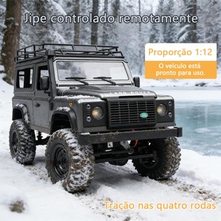 BRASOY Defender Jipe RC Crawler 1:12 4WD Off‑Road Controle com setas integradas