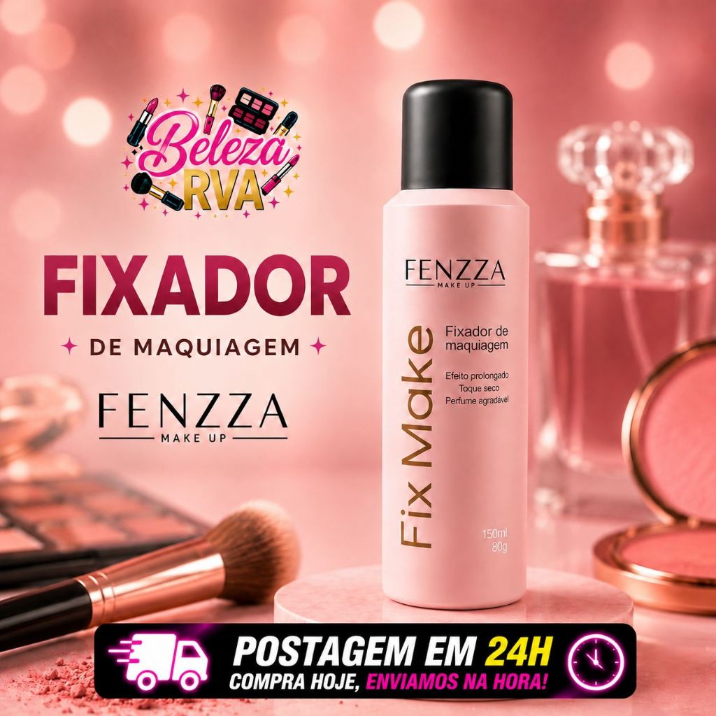 Fixador de Maquiagem Fenzza 150ml Longa Duração Toque Seco Perfume Suave Original