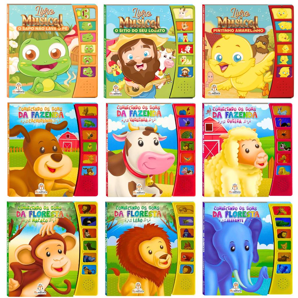 Livros Sonoros Infantil | Conhecendo os Sons dos Animais + Amiguinhos Sonoros | Aprendizado e Diversão Interativo