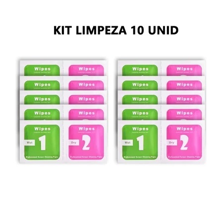 Kit limpeza 10 Unid Para Limpeza Película Celular GPS Tablet Tela Instalação