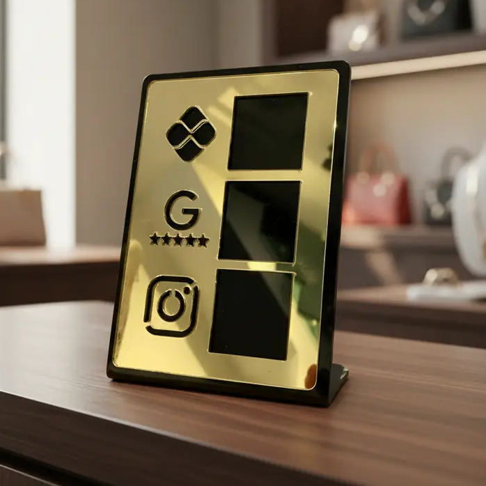 Placa PIX Google Instagram Display 3 Em 1 Interativo Display Google