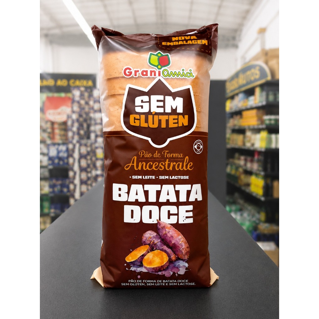Pão de Forma Ancestrale Batata Doce 420G - Grani Amici