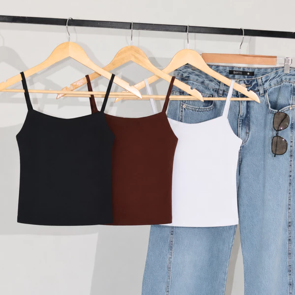 Kit 3 Cropped Feminino Regata Alcinha Suplex Premium Forro Duplo Sem Transparência Casual Verão