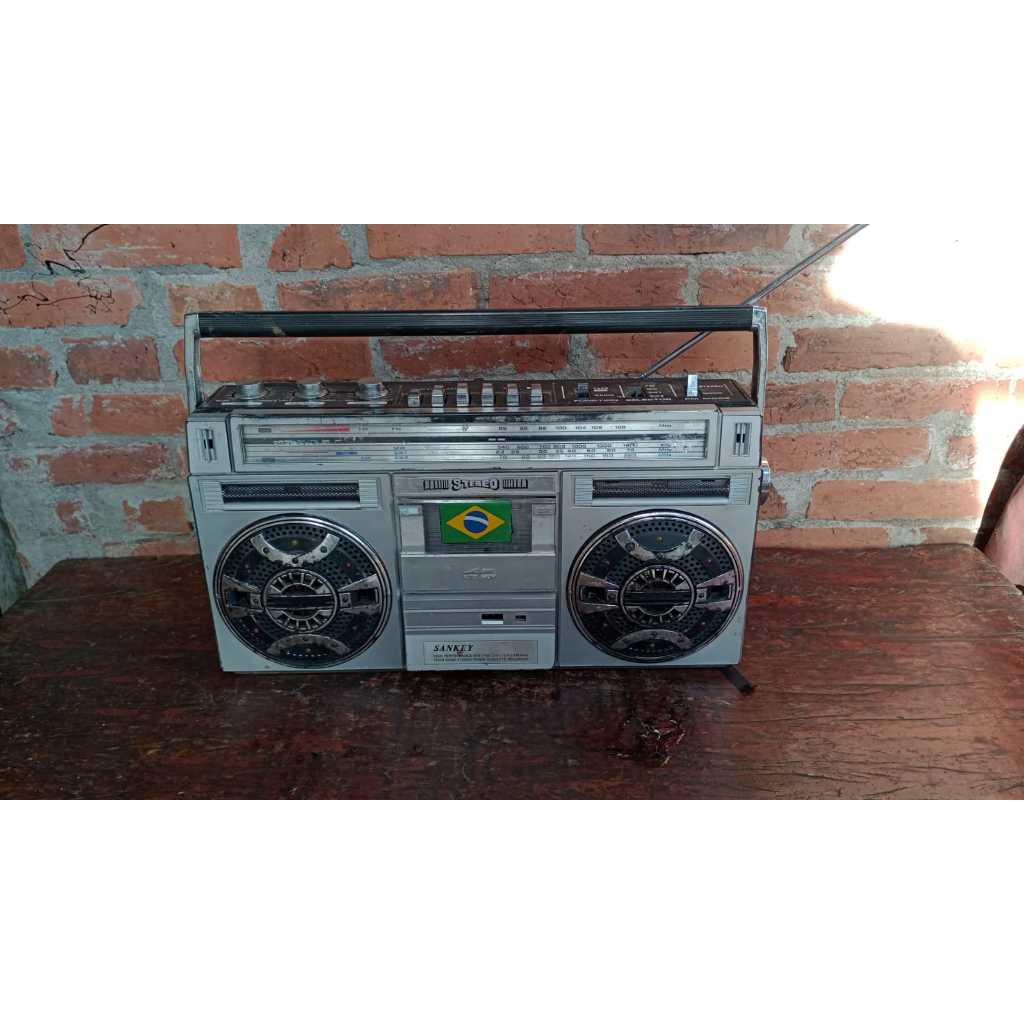 com defeito antigo radio boombox sankey rc 9090d