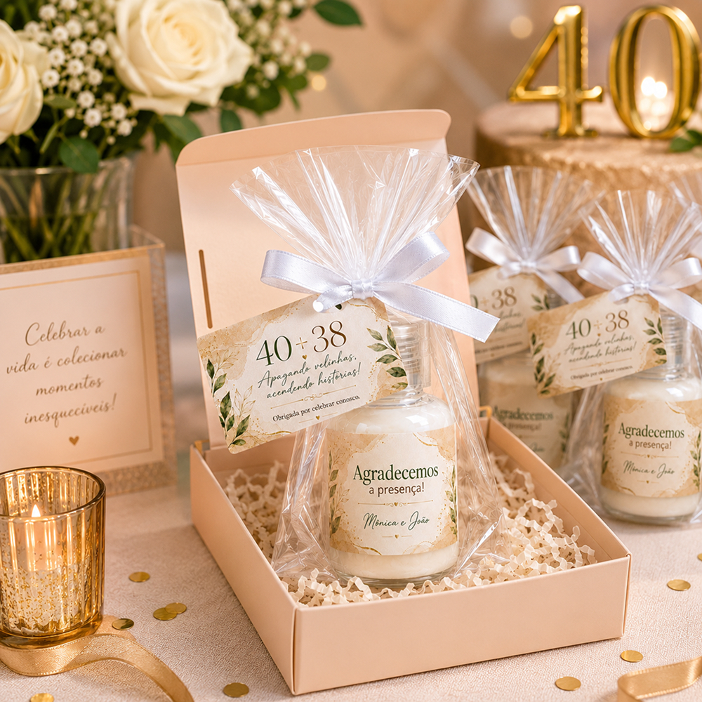 Kit 25 Lembrancinhas Hidratante Personalizado Frasco 30ml para Batizado Maternidade e Eventos Envio Rápido