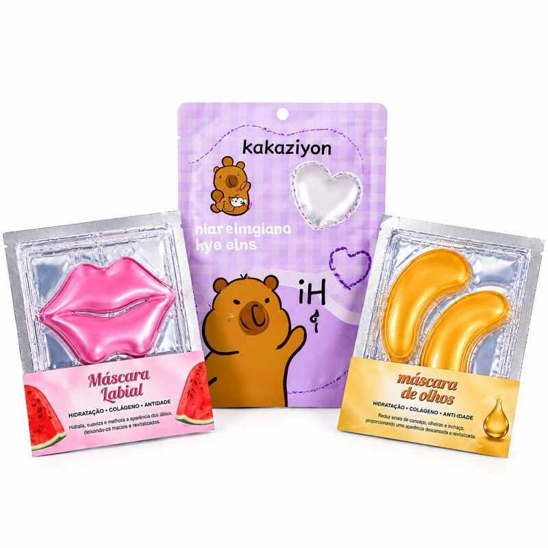 Kit Máscaras de hidratação Coreanas (Rosto + Olhos + Lábios) - skin care